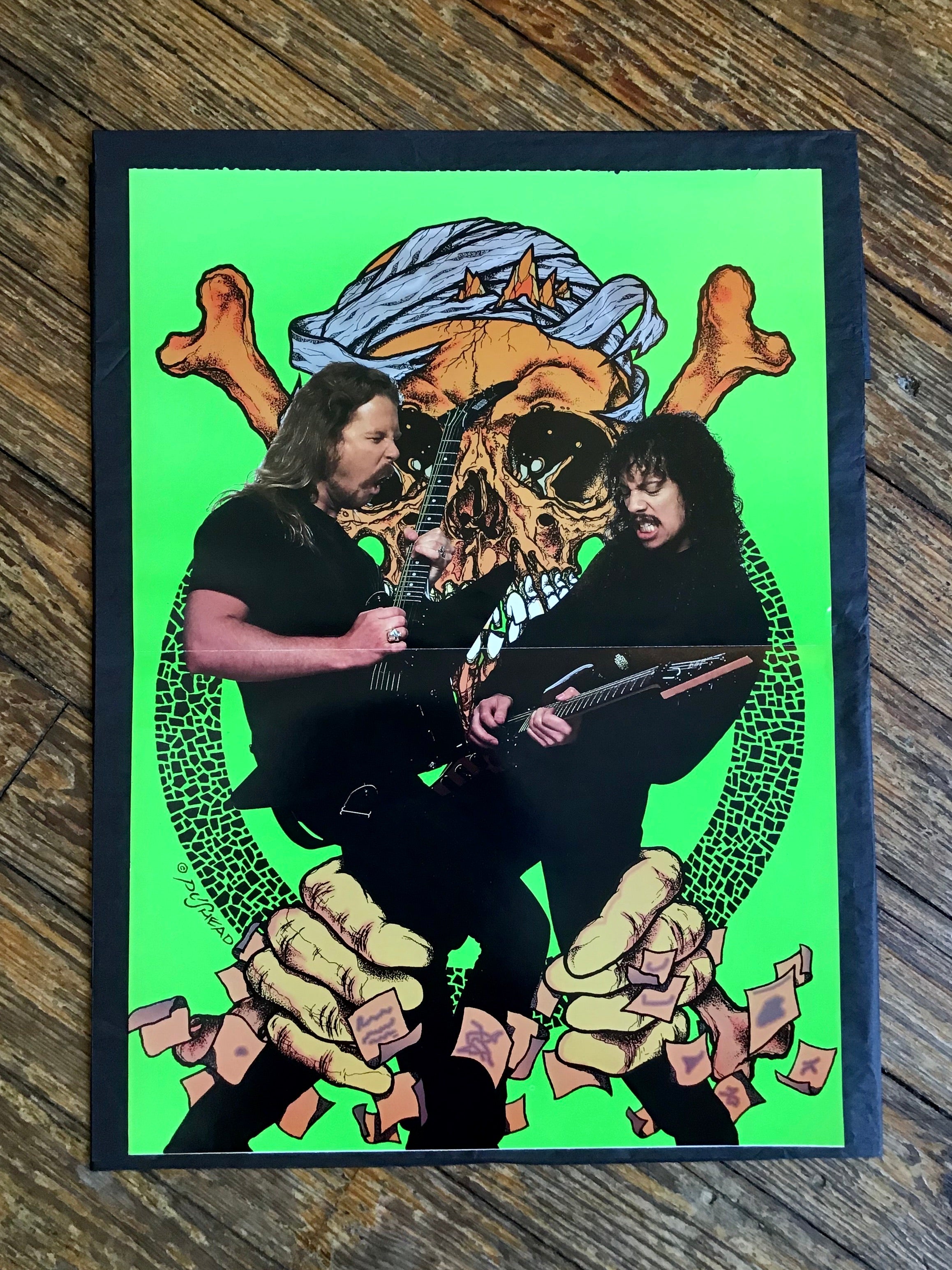 Rare 1991 Metallica Pushead Magazine Poster