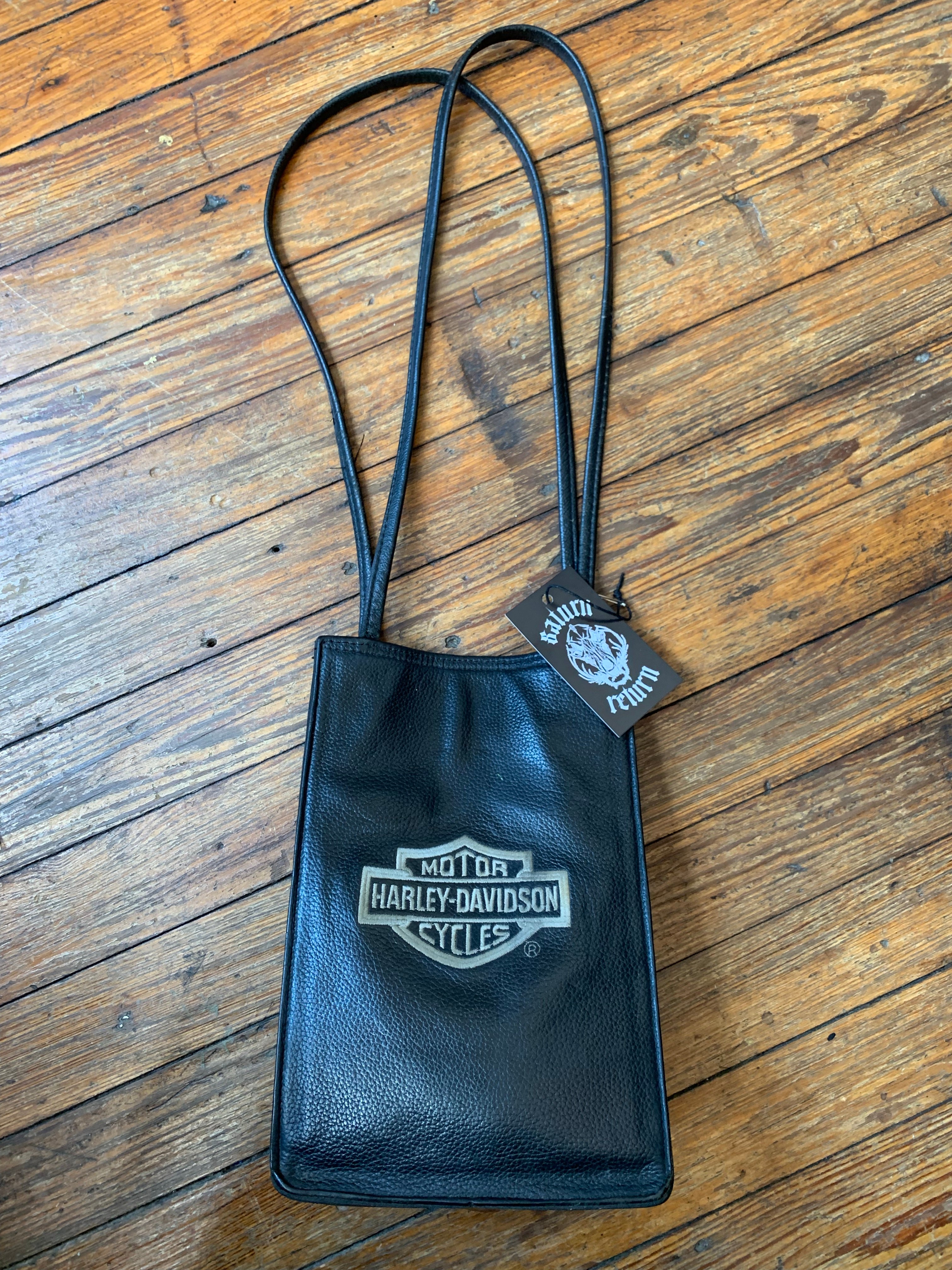 Medium Vintage Harley-Davidson Leather Tote Bag