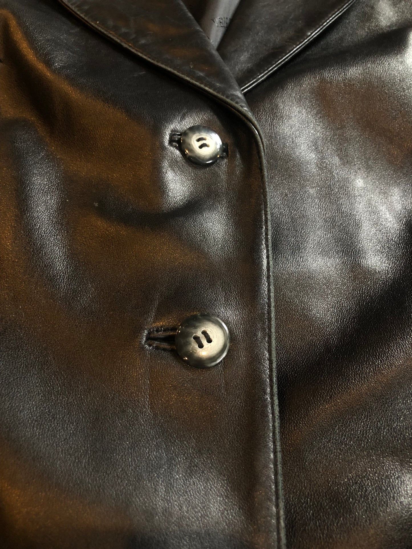 Y2K Wilson’s Black Leather Button Down Blazer