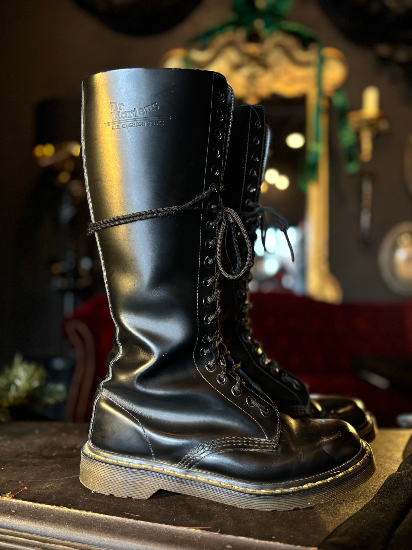 Dr. Martens Black Leather 20-Eyelet Knee High Boot Size 10 Men’s / 11.5 Women’s