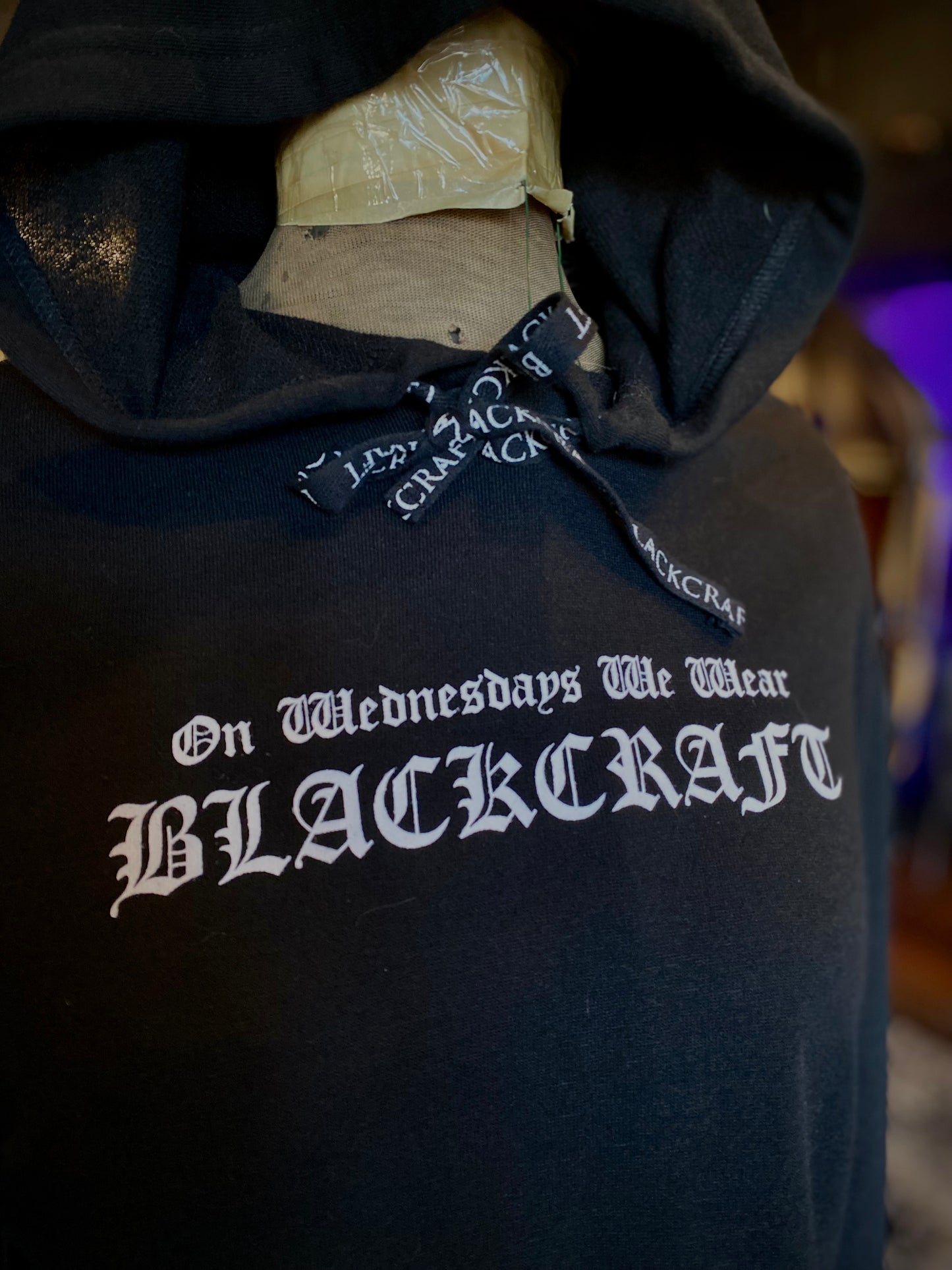 Blackcraft “On Wednesdays We Wear Black” Cropped Pullover Hoodie