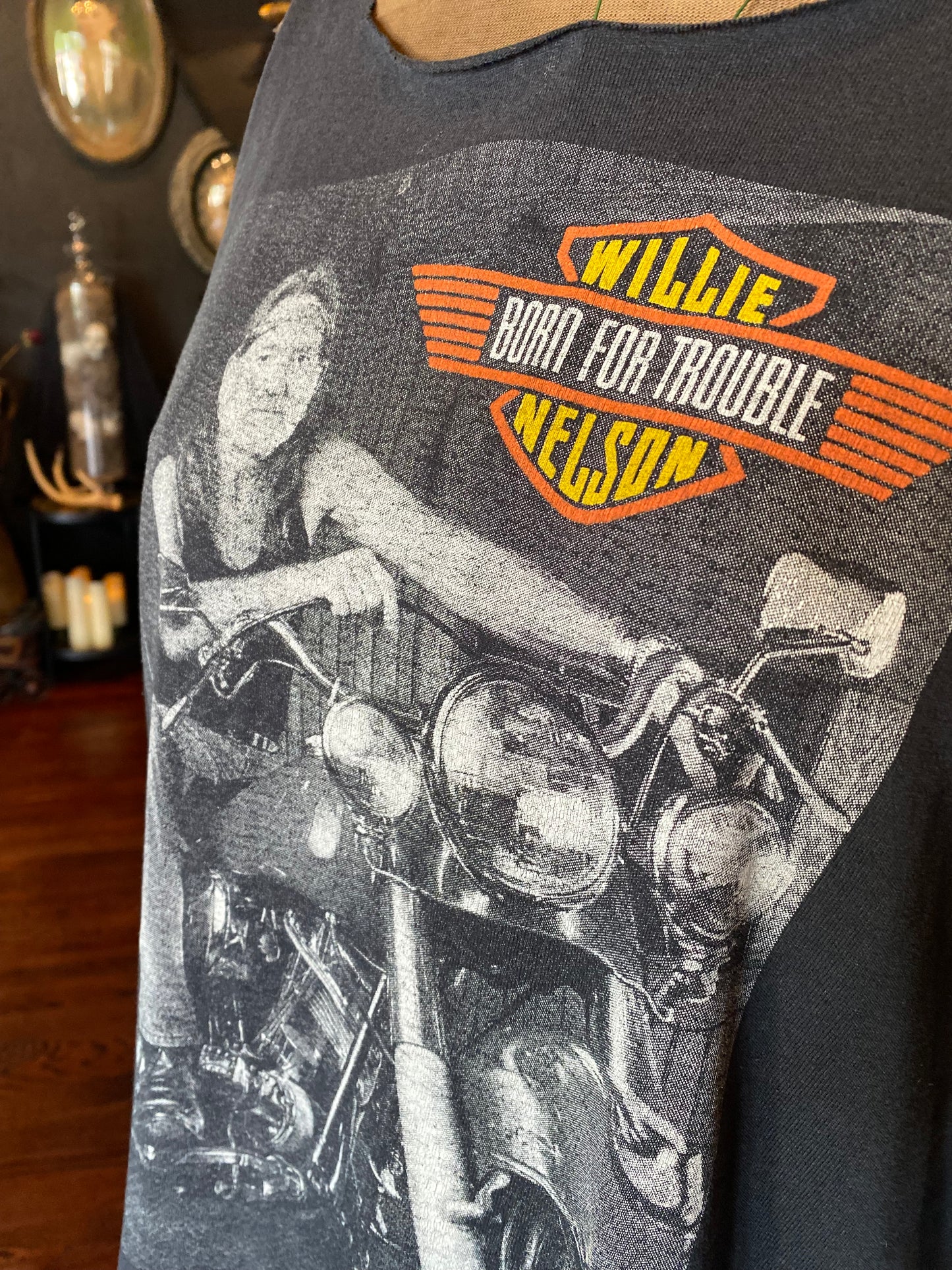 Vintage Willie Nelson “Born for Trouble/Sturgis ‘92” Sleeveless T-Shirt