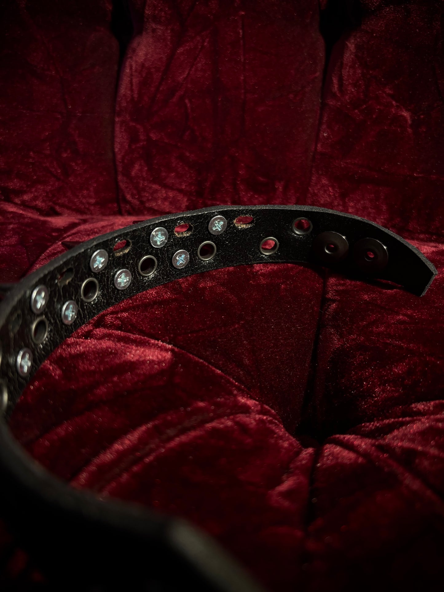 BL4CKBIRDLEATHER Grommeted Spiked Leather Cuff Bracelet