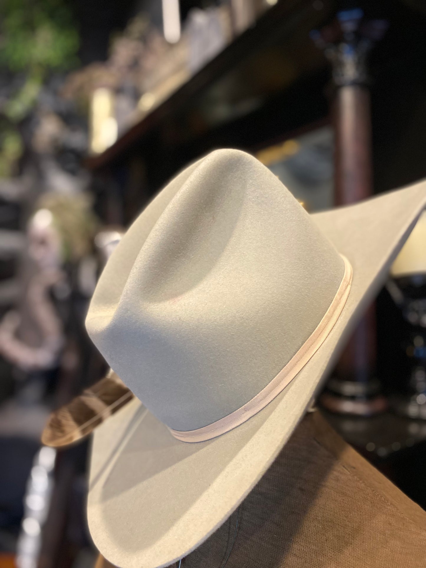 Miller Bros Feather Banded Taupe Cowboy Hat