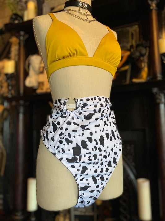 Dalmatian Print Plus Size Swimwear Bottoms