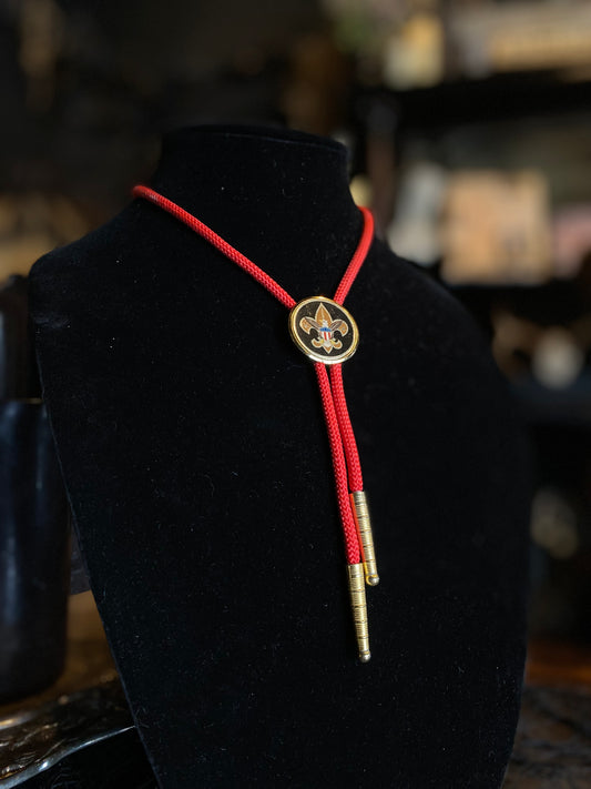 Boy Scouts of America Crest Red Bolo Tie