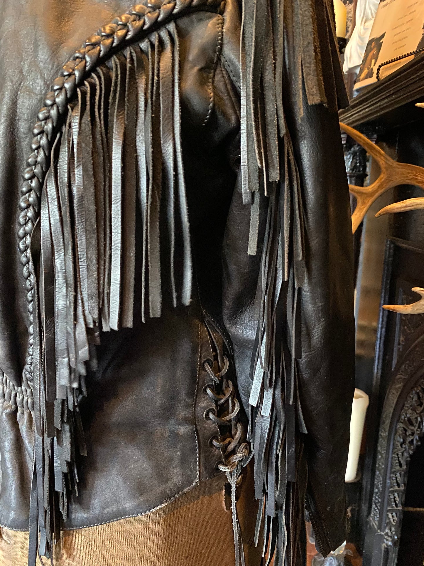 First Genuine Leather Fringe Jacket