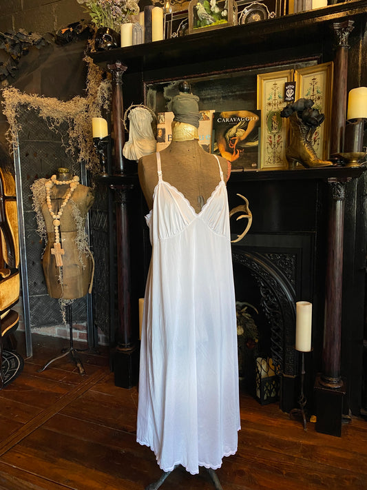 White Silk Slip Dress