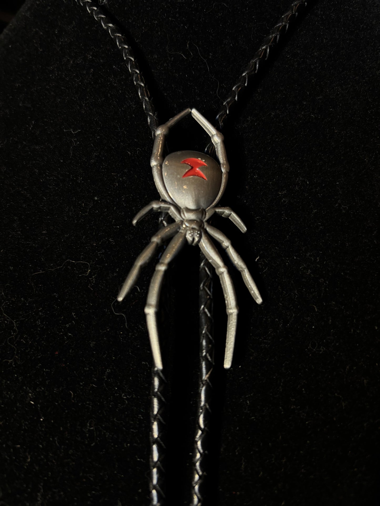 Bat In Your Belfry Black Widow Bolo Tie