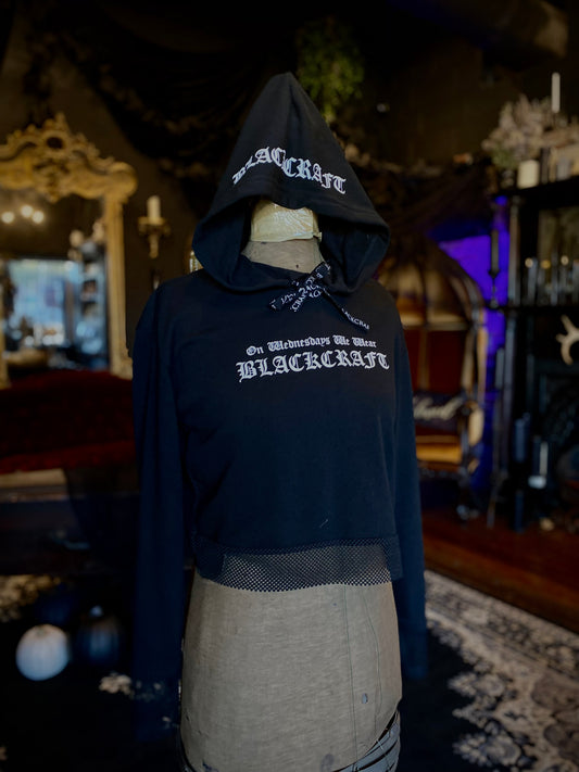 Blackcraft Cropped Graphic Hoodie