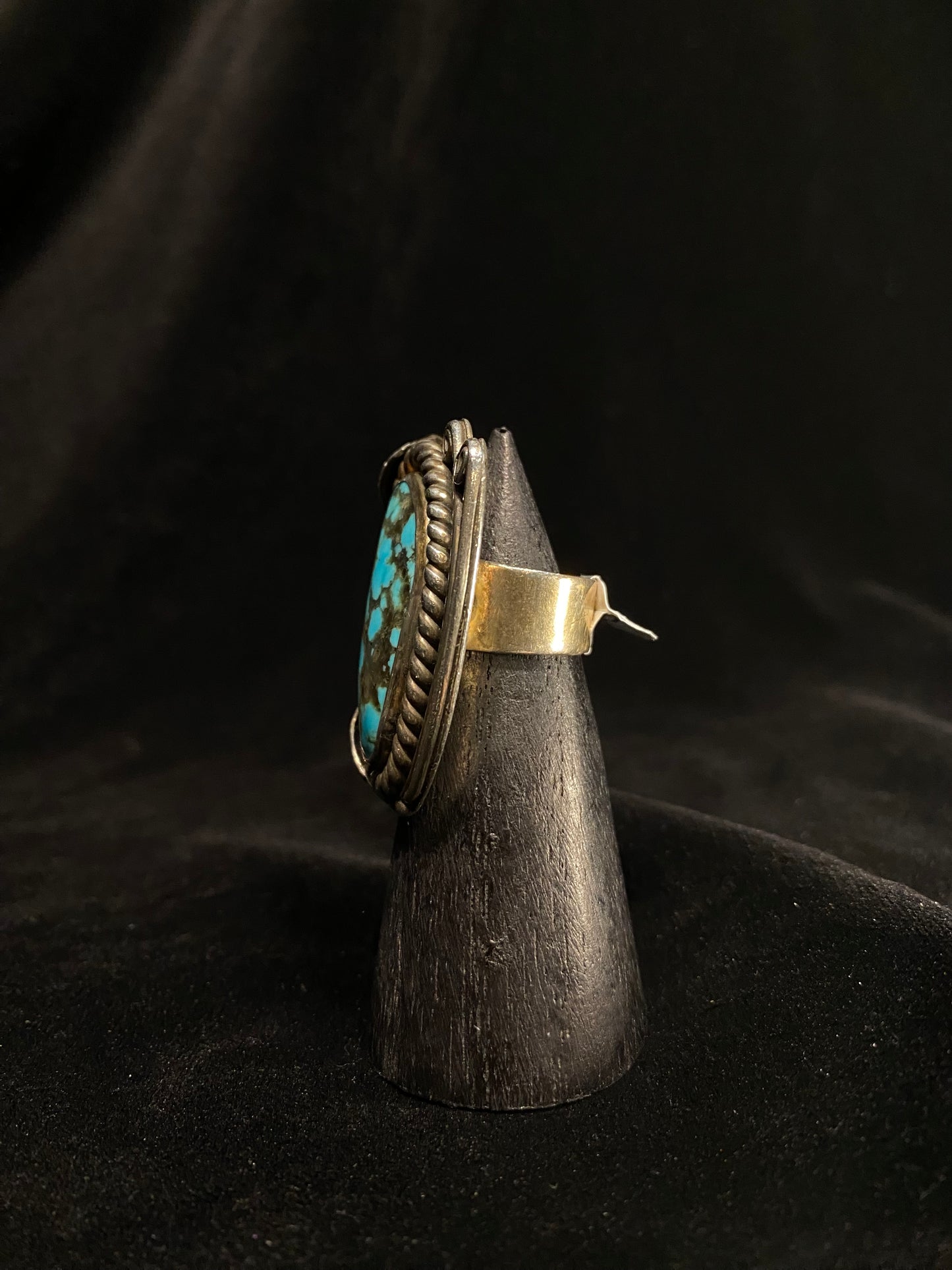 Vintage Sterling Silver Large Turquoise Statement Ring