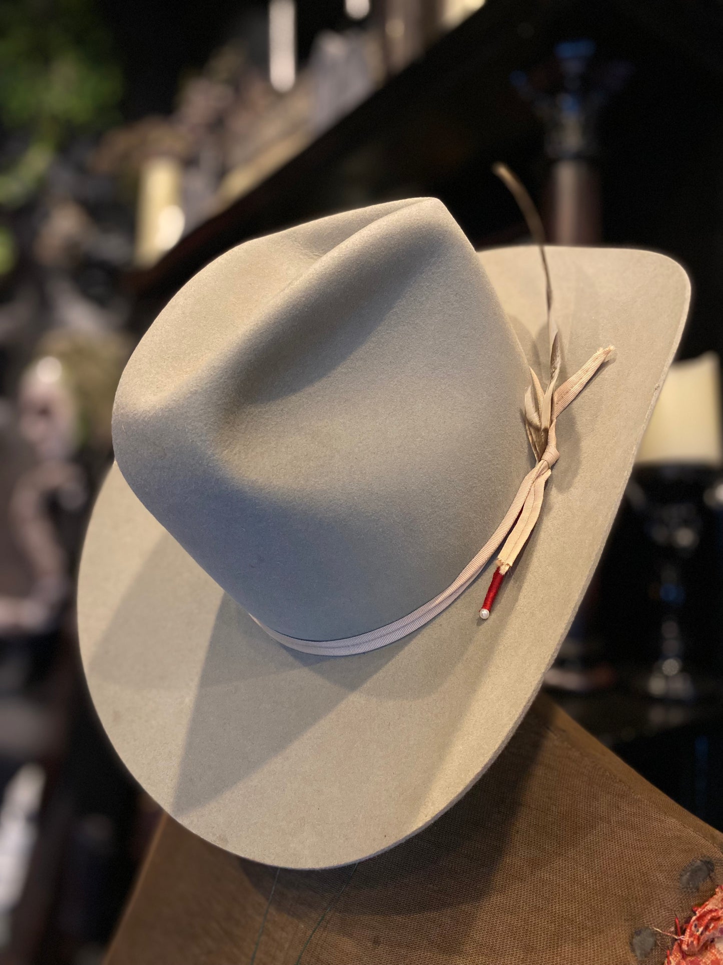 Miller Bros Feather Banded Taupe Cowboy Hat