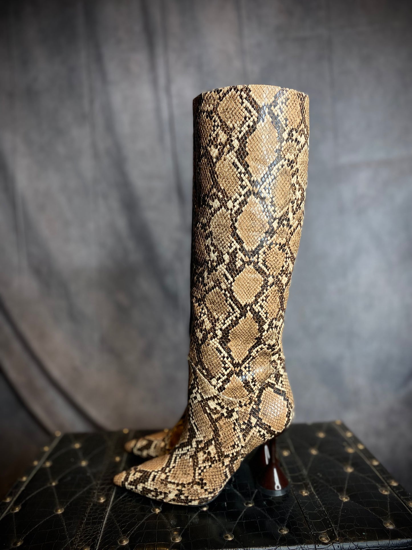 Jeffery Campbell Entity-2 Tall Snakeskin Boots