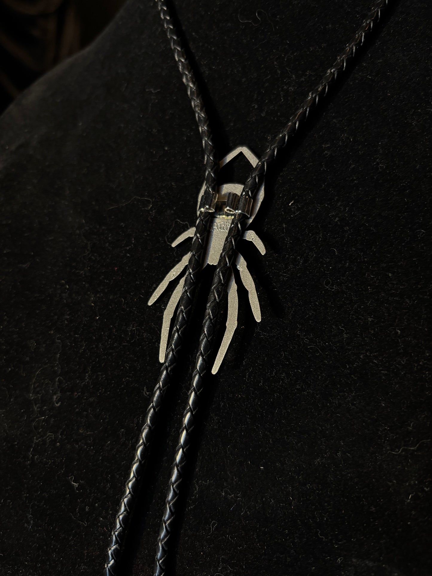 Bat In Your Belfry Black Widow Bolo Tie