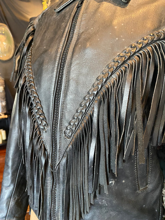 First Genuine Leather Fringe Jacket