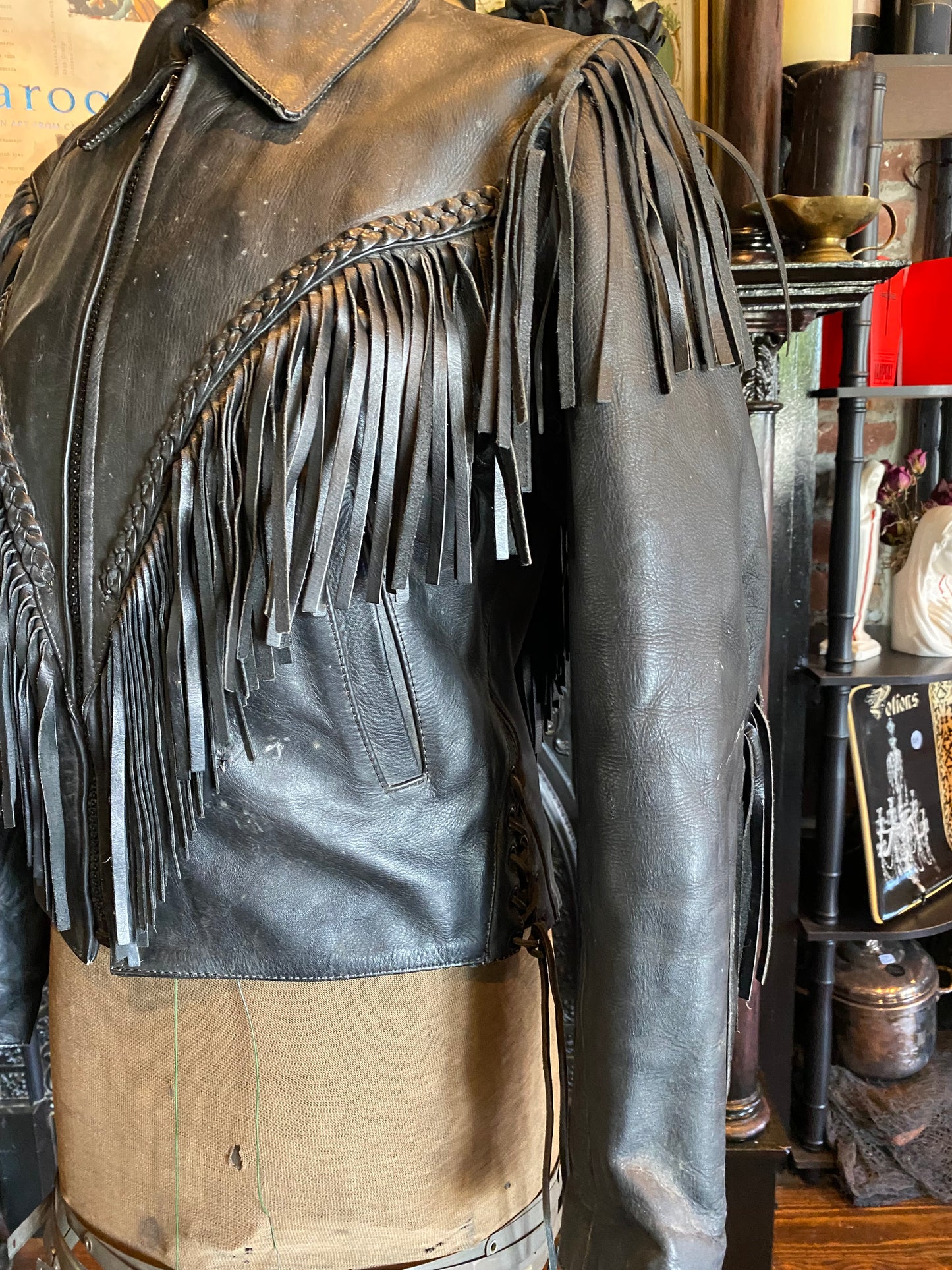 First Genuine Leather Fringe Jacket