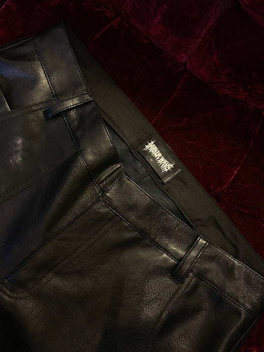 Darker Wavs Patchwork Leather Pants