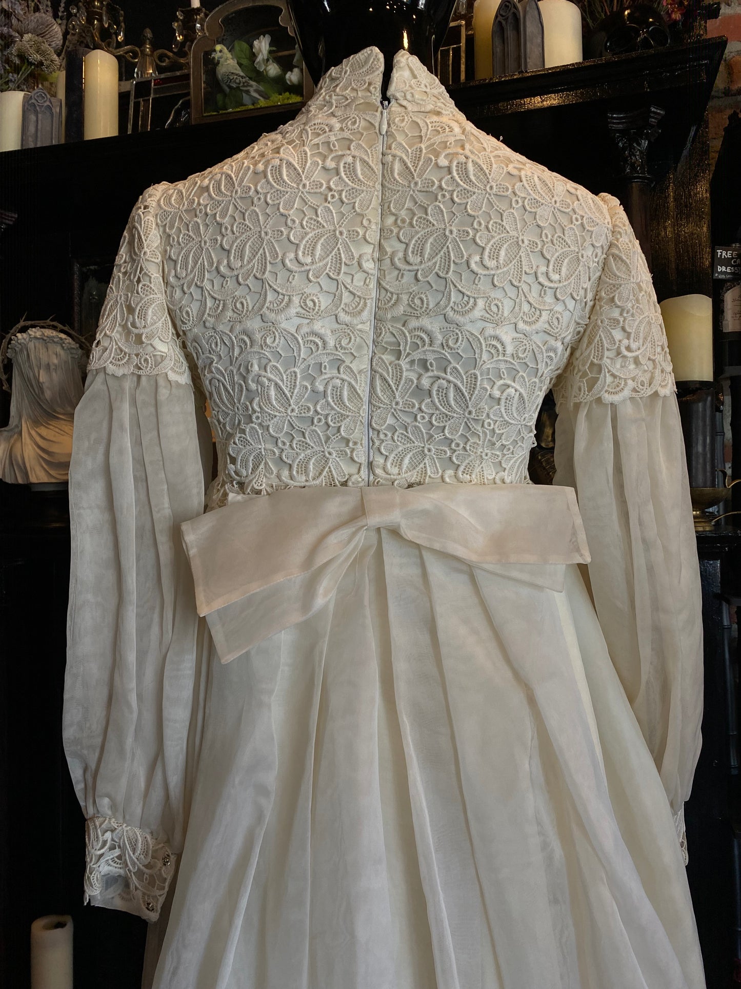 Vintage Lace Bodice Wedding Dress