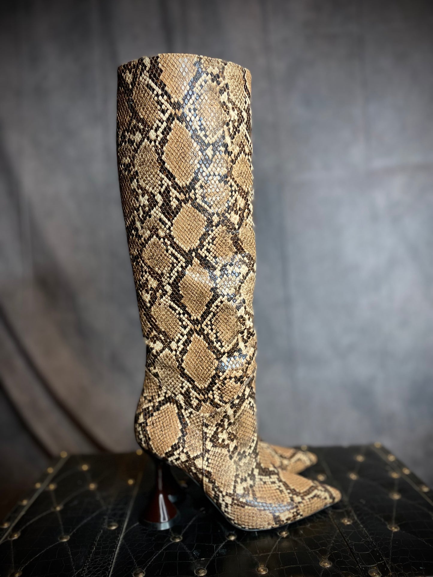 Jeffery Campbell Entity-2 Tall Snakeskin Boots