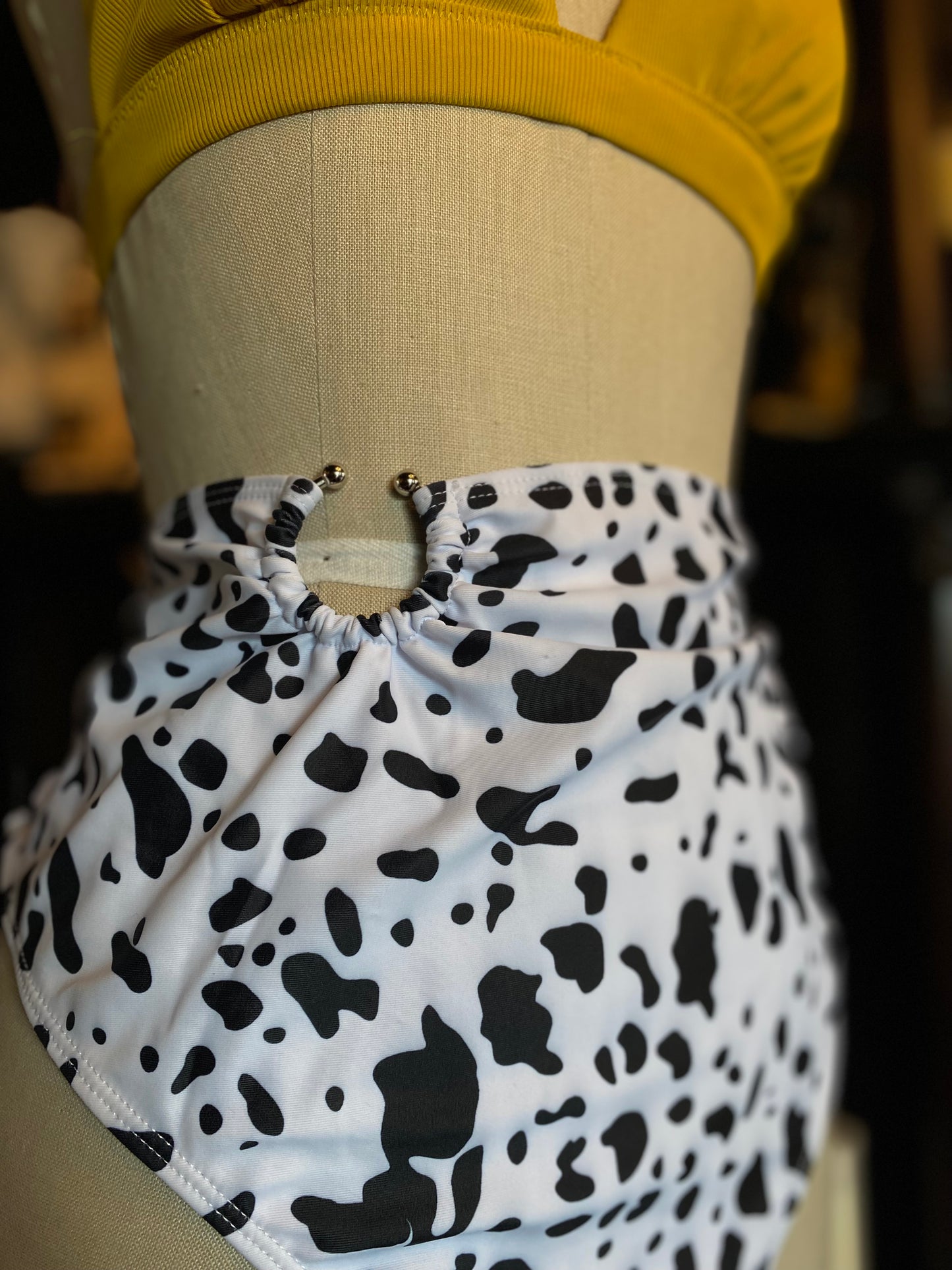 Dalmatian Print Plus Size Swimwear Bottoms