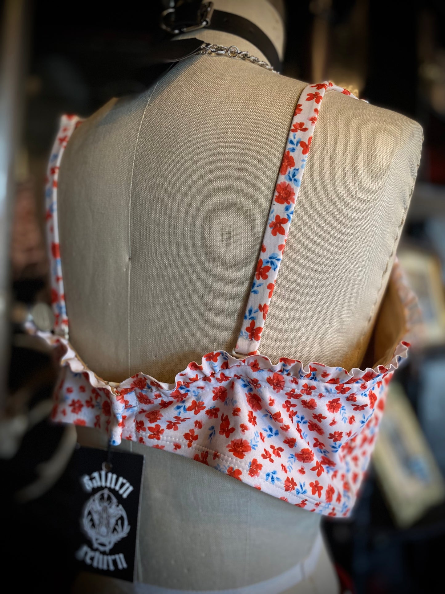 Old Navy Ruffled Floral Swimsuit Top