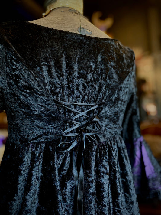 Eternal NYC Purple and Black Lacy Velvet Medieval Gown