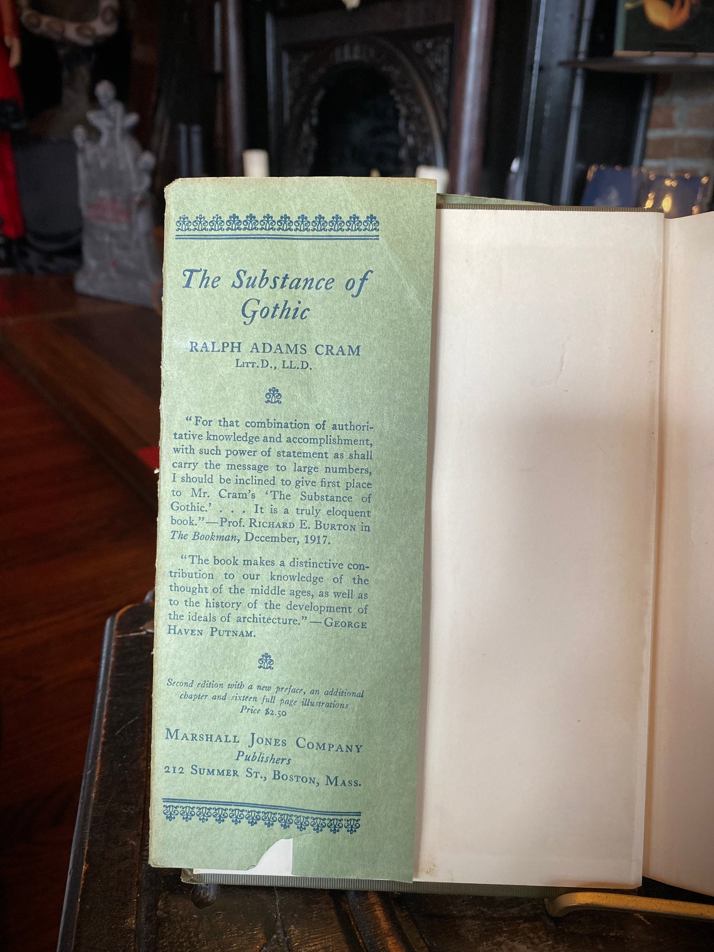 “The Substance of Gothic: Six Lectures on the Development of Architecture from Charlemagne to Henry VIII ” By Ralph Adams Cram