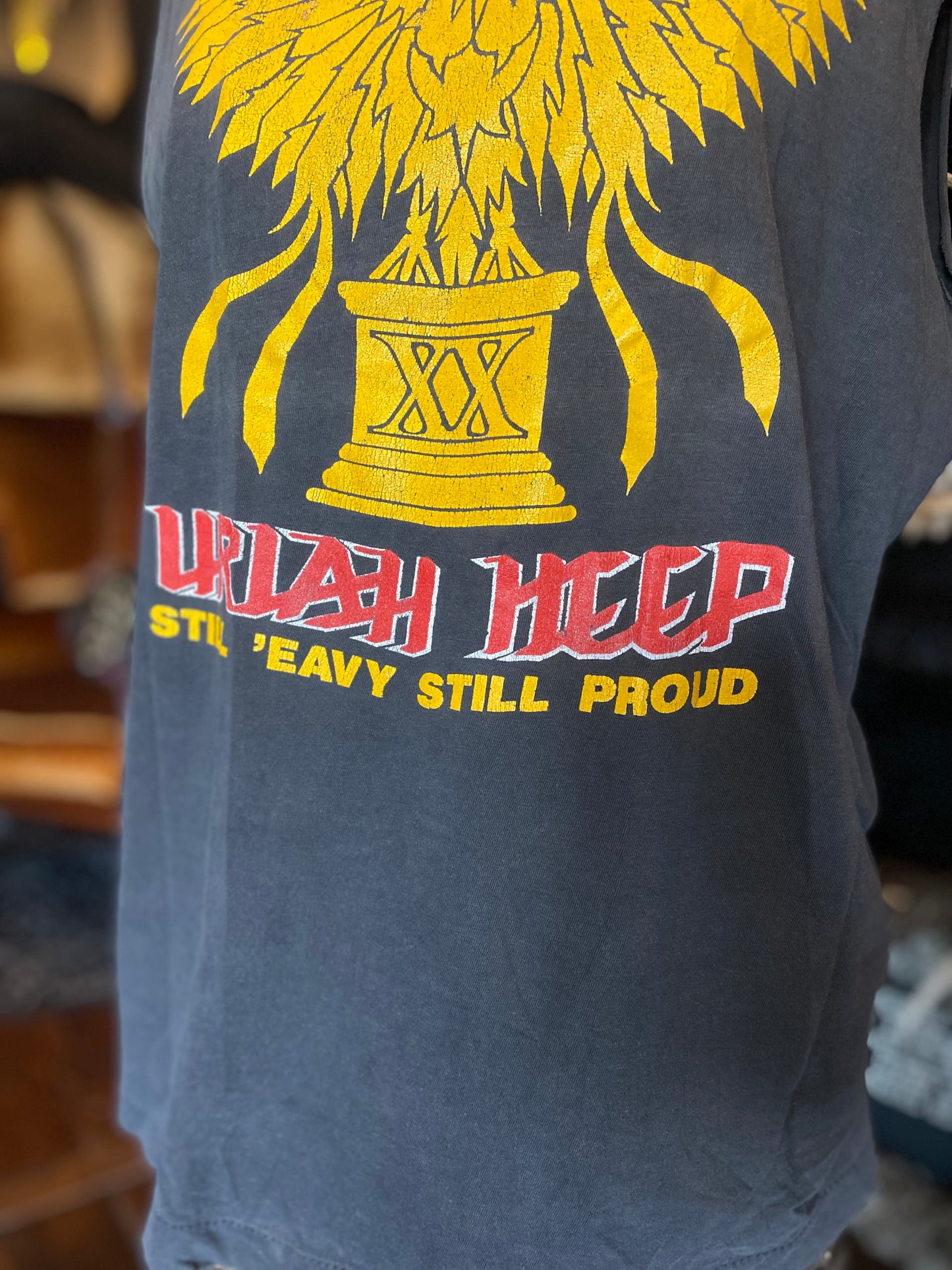 Vintage 1990 Uriah Heep “Still ‘Eavy Still Proud” Sleeveless T-Shirt