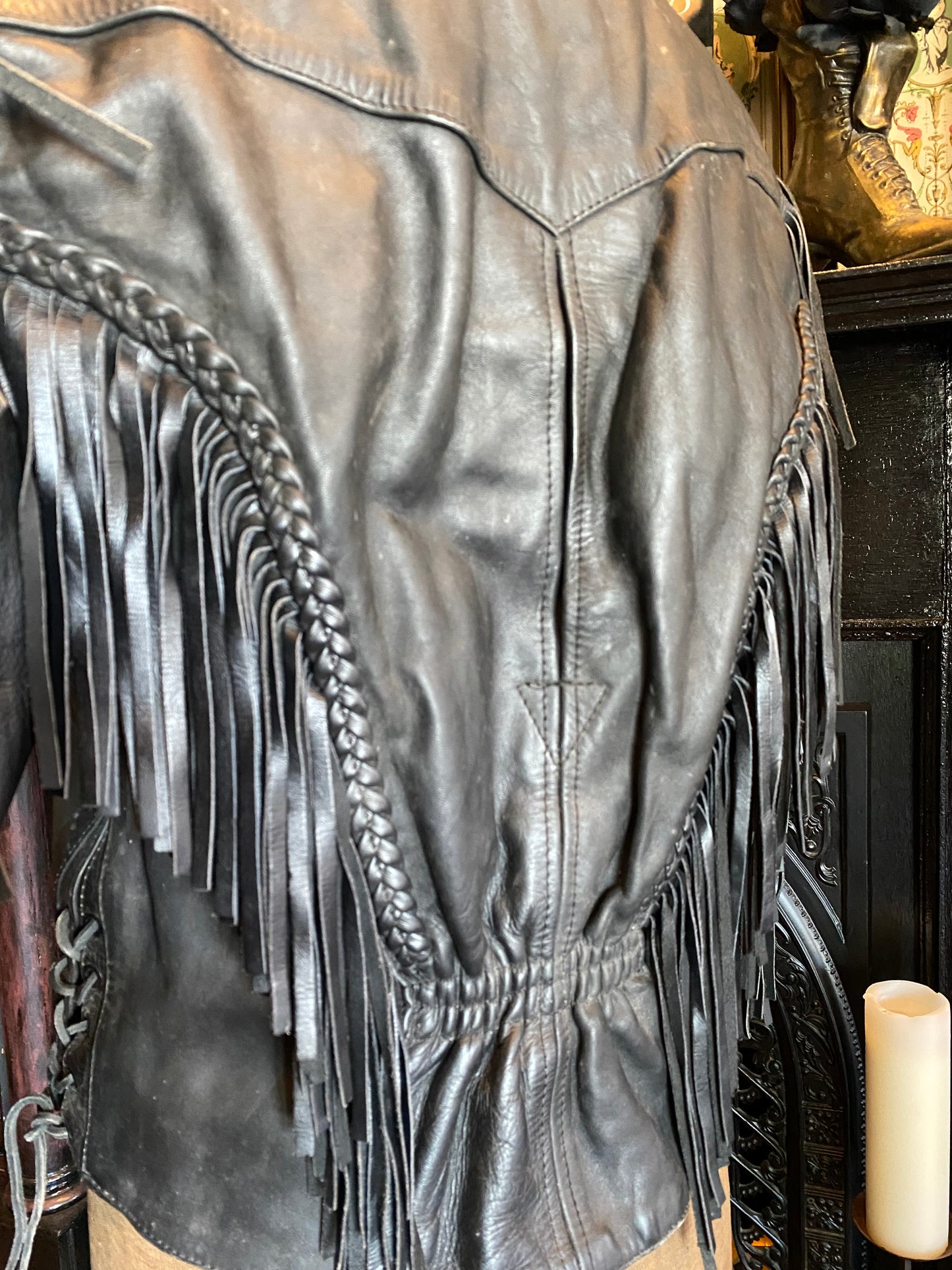 First Genuine Leather Fringe Jacket