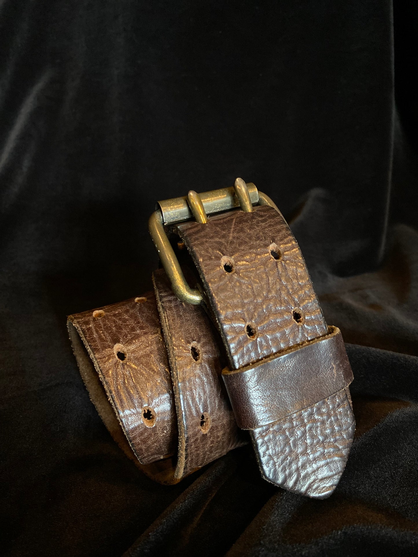 Vintage Brown Leather Belt