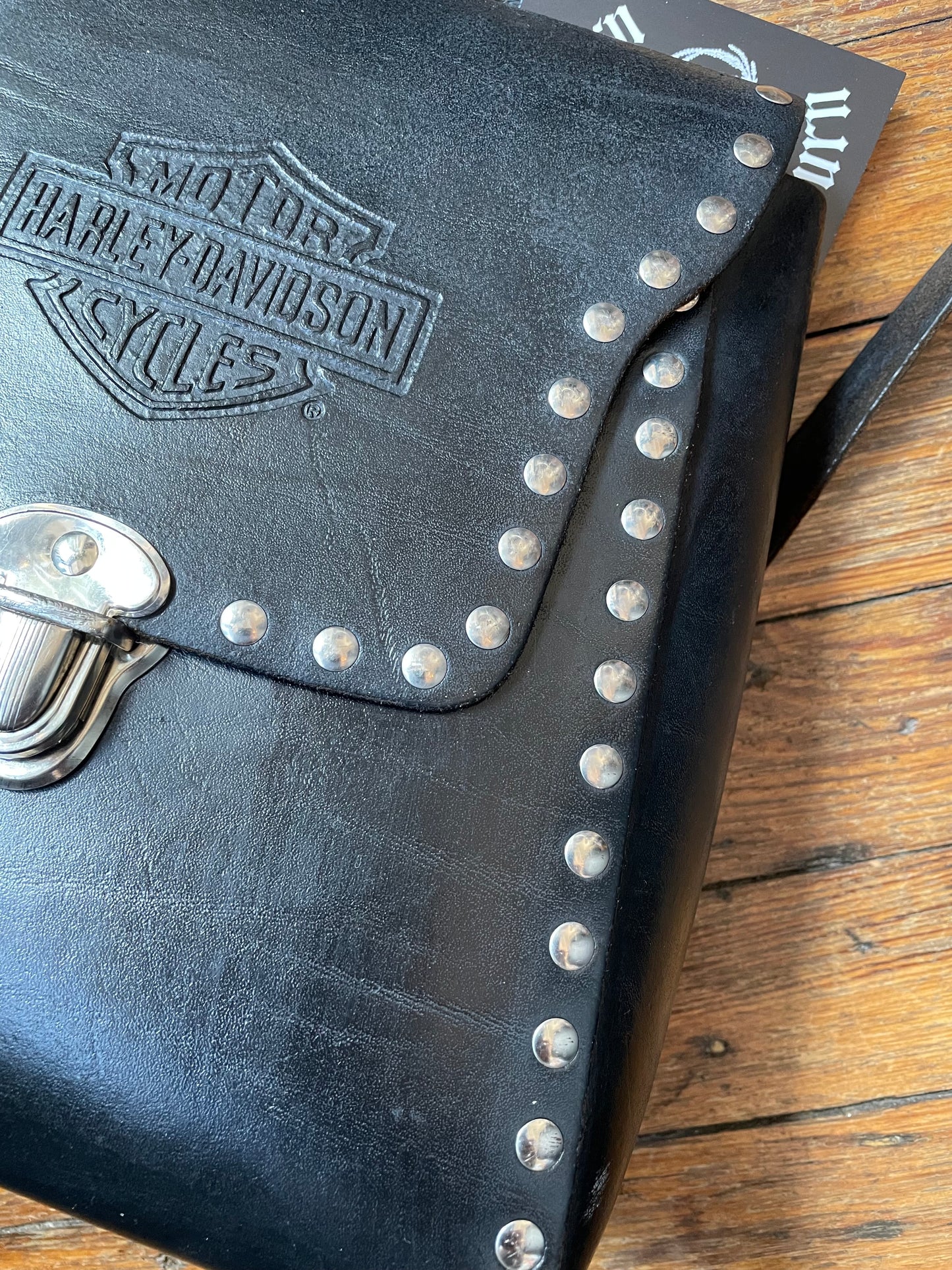 Vintage Harley-Davidson Leather Studded Backpack