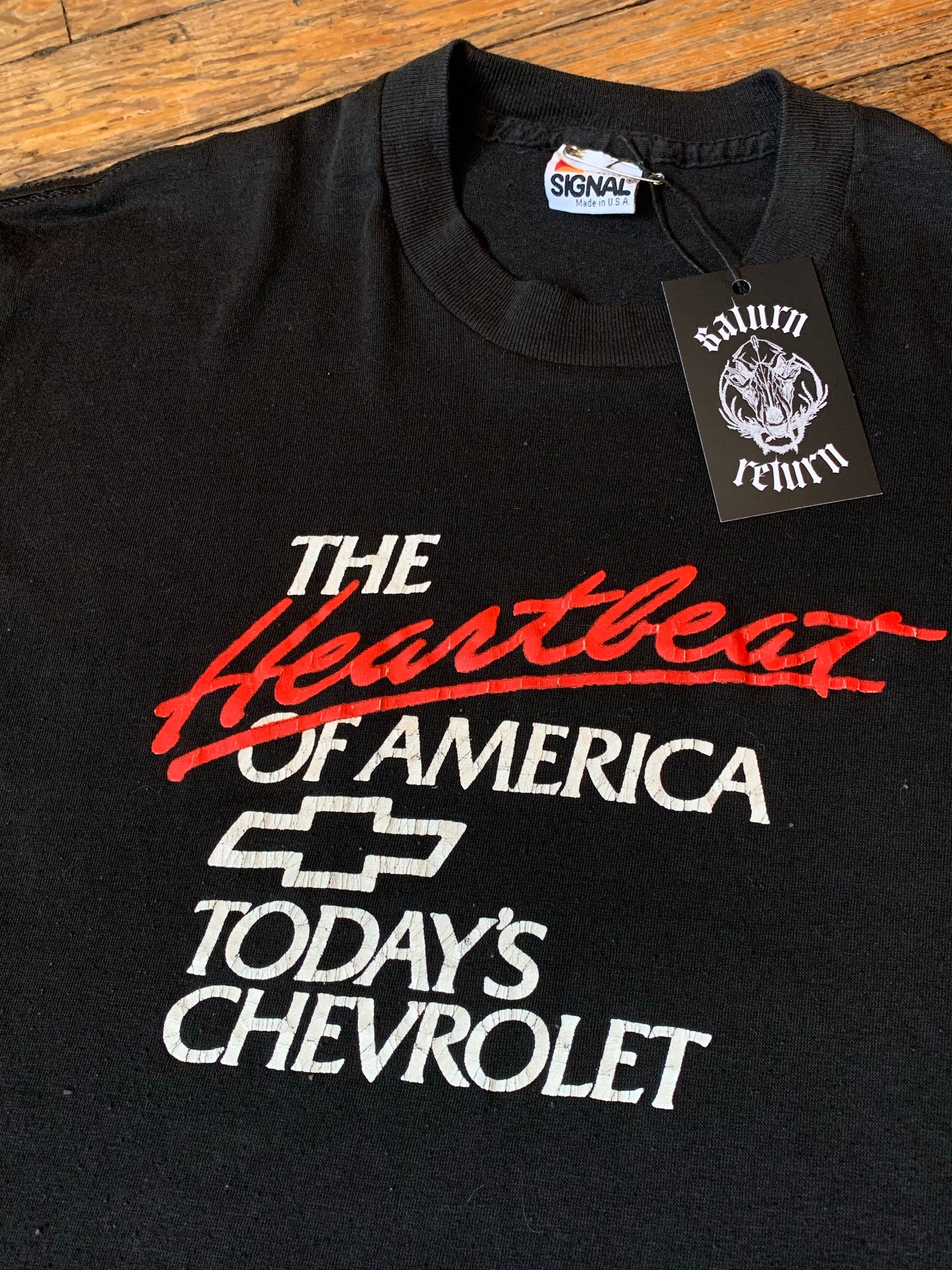 80's Chevy Heartbeat of America リンガーTシャツ | hartwellspremium.com