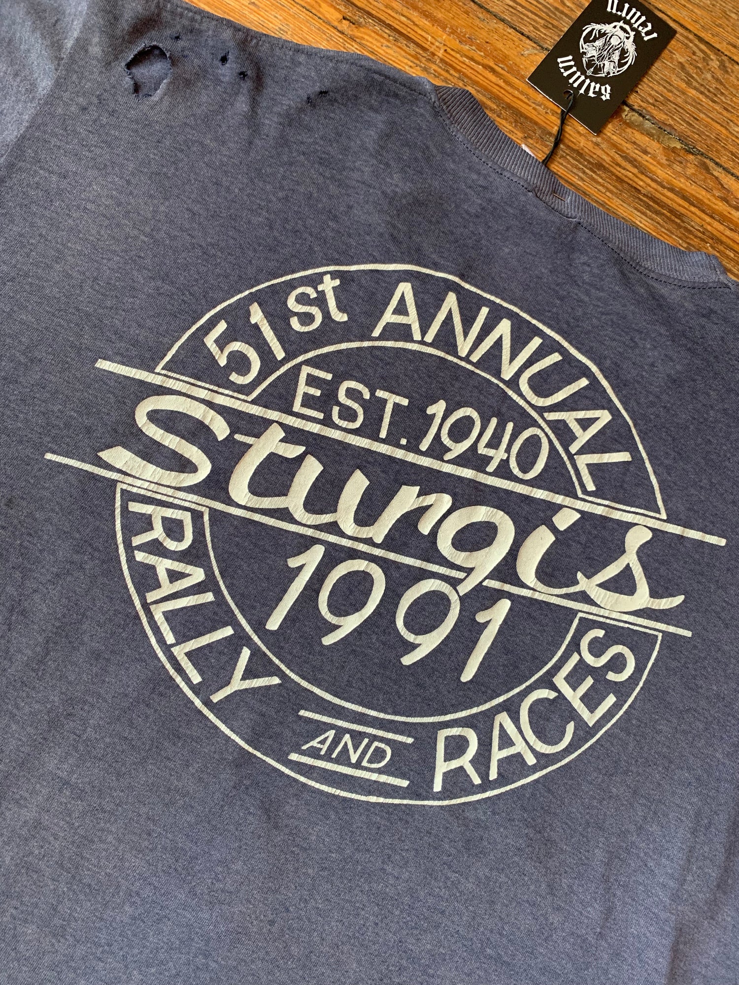 1991 Harley Davidson Sturgis 51th Vintage T-Shirt Single Stitched