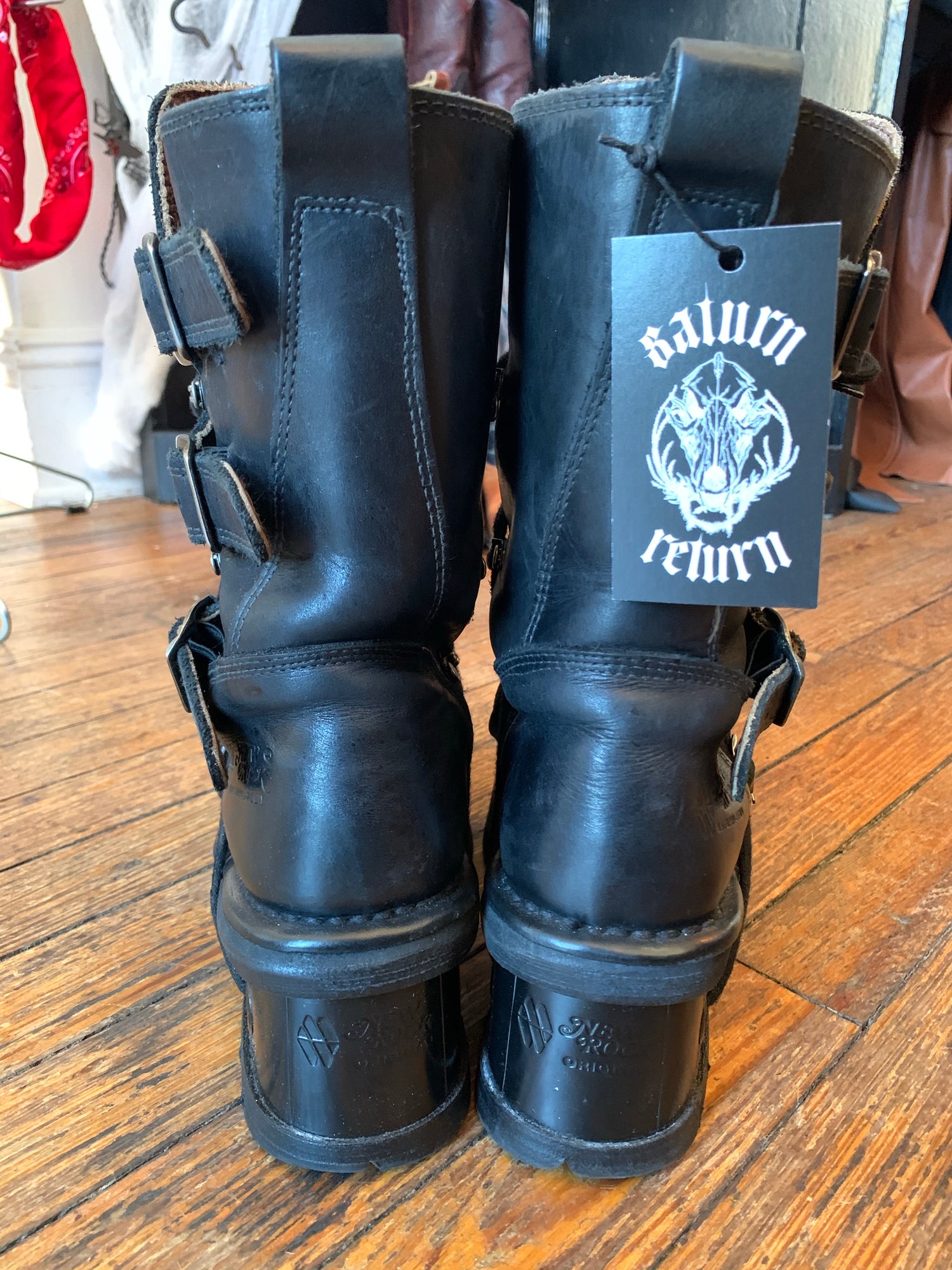 New Rock Custom Black Heel Goth Boots